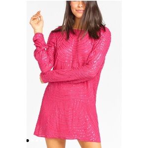 Show Me Your MuMu Iggy Fuchsia Sequin Dress